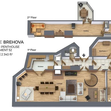 Residence Brehova Прага Стая снимка